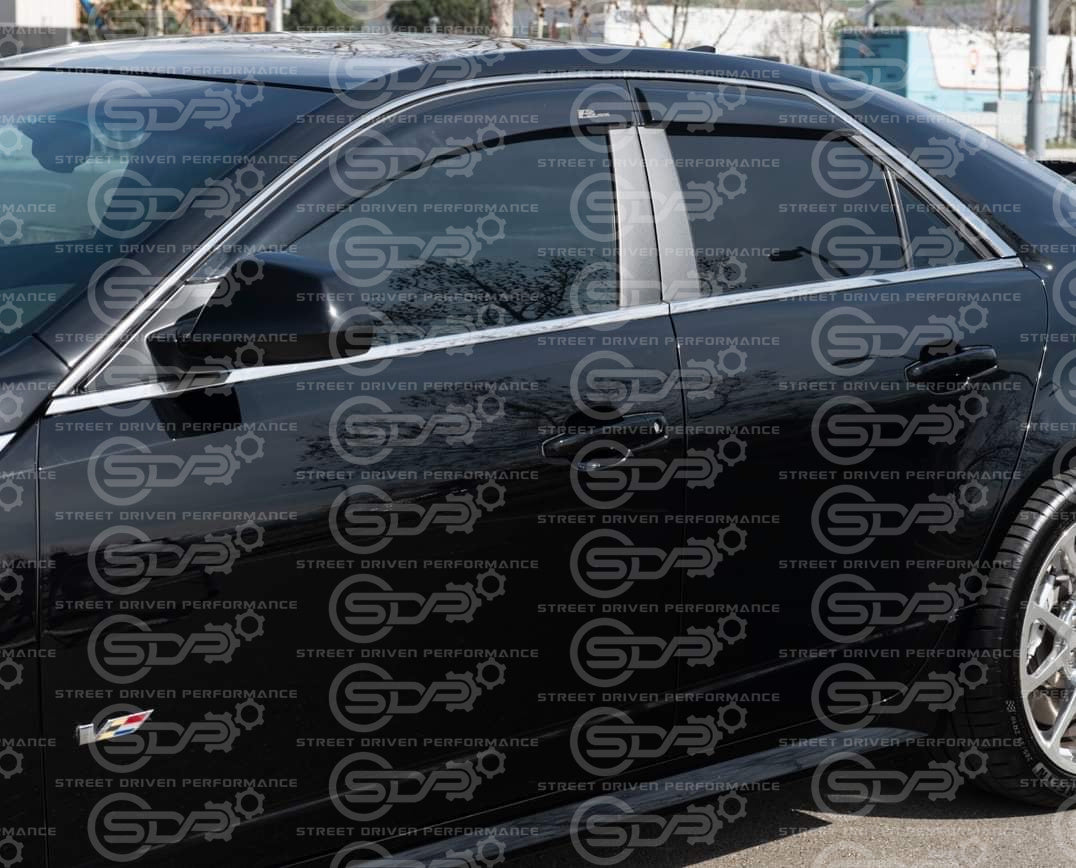 2008-2013 Cadillac CTS | Smoke Tinted Window Rain Deflectors Visors